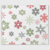 Farbige Schneeflocken Weihnachtsverpackung Geschenkpapier (Flach)