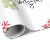 Farbige Schneeflocken Weihnachtsverpackung Geschenkpapier (Rolleneckpunkt)