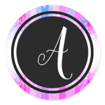 Farbige Schneemonogramm-schwarze Circle-Circle-Auf