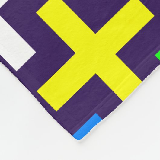 Farbige Schnittmuster Fleecedecke (Ecke)