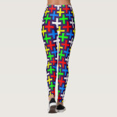 Farbige Schnittmuster Leggings (Rückseite)