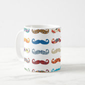 Farbige Schnurrbärte Kaffeetasse (Vorderseite Links)