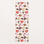 Farbige Schokolade Candy Heart Pattern Yogamatte (Vorderseite)