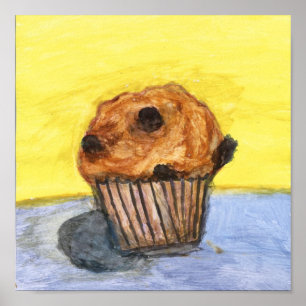 Farbige Schokolade Chip Muffin Canvas Print Poster