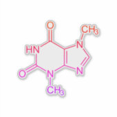 Farbige Schokolade Theobromine Molecule Aufkleber (Vorderseite)