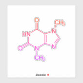 Farbige Schokolade Theobromine Molecule Aufkleber (Blatt)