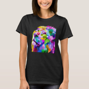 Farbige schöne Löwengrafik T-Shirt