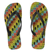 Farbige Schriftmuster Badesandalen (Fußbett)