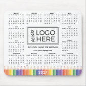 Farbige Schul-Logo 2027 Kalender-Mauspad Mousepad (Vorne)