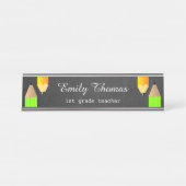 Farbige Schullehrer in der Schule Schreibtischnamensplakette (Vorderseite )