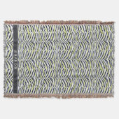 Farbige, schwarz-gelbe Zebra-Aufschrift Decke (Vorderseite)