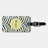 Farbige, schwarz-gelbe Zebra-Aufschrift Gepäckanhänger (Vorderseite horizontal)