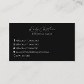 Farbige schwarz-weiße Krone & Typografie Visitenkarte (Rückseite)