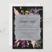 Farbige schwarze Hintergrundfarbe mit schwarzem Hi Einladung (Vorderseite)