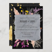 Farbige schwarze Hintergrundfarbe mit schwarzem Hi Einladung (Vorne/Hinten)