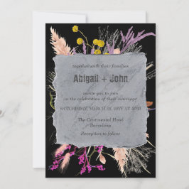 Farbige schwarze Hintergrundfarbe mit schwarzem Hi Einladung