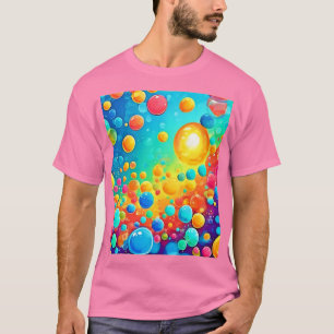 Farbige schwebende Kunst aus Blasen T-Shirt