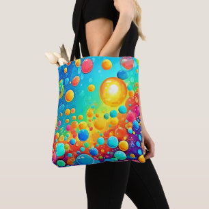 Farbige schwebende Kunst aus Blasen Tasche