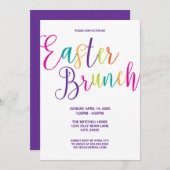 Farbige Script Typografie Osterfeier Einladung (Vorne/Hinten)