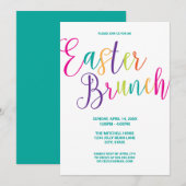Farbige Script Typografie Osterfeier Einladung (Vorne/Hinten)