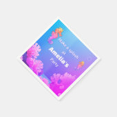 Farbige Seepferdchen-Party Serviette (Ecke)