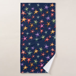 Farbige Seestern, Starfish Badezimmer Handtuchhand Badhandtuch Set