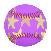 Farbige Seesterne auf lila Baseball (Rückseite)