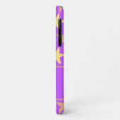 Farbige Seesterne auf lila Case-Mate iPhone Hülle (Hinten/Links)