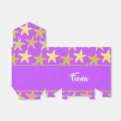 Farbige Seesterne auf lila Geschenkschachtel (Ungefaltet)