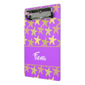 Farbige Seesterne auf lila Mini Klemmbrett (Gewinkelt2)