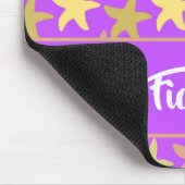 Farbige Seesterne auf lila Mousepad (Ecke)