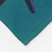 Farbige Seesterne Fleecedecke (Ecke)