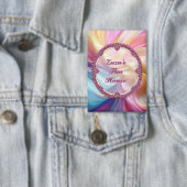 Farbige Seidenborte mit fantasievoller Pastellfarb Button (Insitu)