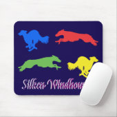 Farbige Seidene Windhounds Mousepad (Mit Mouse)
