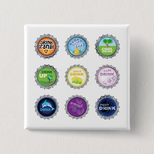 Farbige Seidenflaschen Button (Vorderseite)