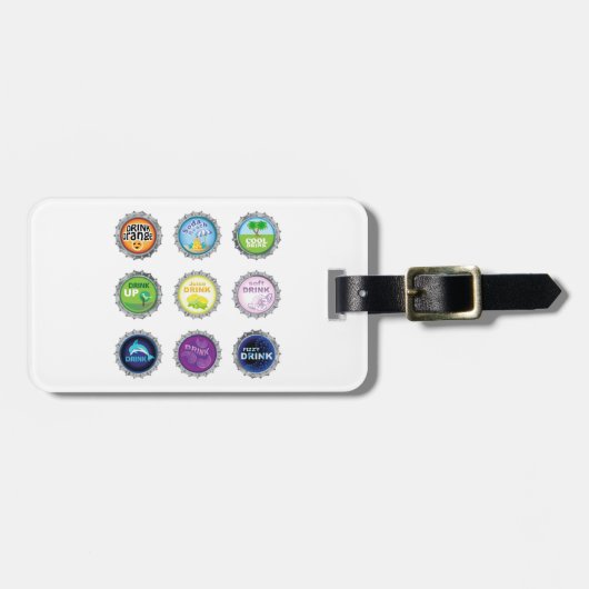 Farbige Seidenflaschen Gepäckanhänger (Vorderseite horizontal)