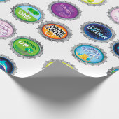 Farbige Seidenflaschen Geschenkpapier