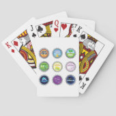 Farbige Seidenflaschen Spielkarten (Rückseite)