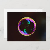 Farbige Seifenblase Postkarte (Vorne/Hinten)