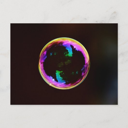 Farbige Seifenblase Postkarte (Vorderseite)