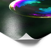 Farbige Seifenblasen Flocken Fotodruck (Ecke)