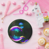 Farbige Seifenblasen Flocken Pappteller (Party)