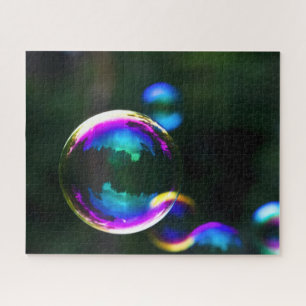 Farbige Seifenblasen Flocken Puzzle