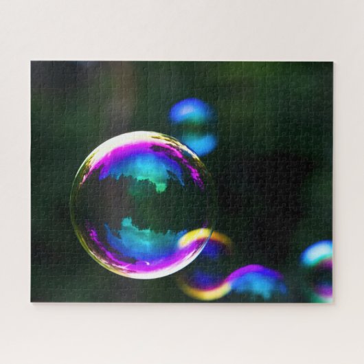 Farbige Seifenblasen Flocken Puzzle (Horizontal)