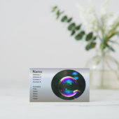 Farbige Seifenblasen Flocken Visitenkarte (Stehend Vorderseite)