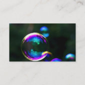 Farbige Seifenblasen Flocken Visitenkarte (Rückseite)