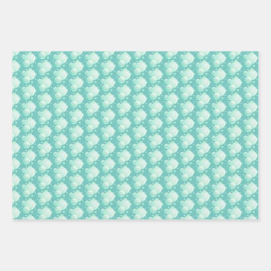 Farbige Seifenblasen verpacken Papierblätter Geschenkpapier Set (Vorderseite 2)