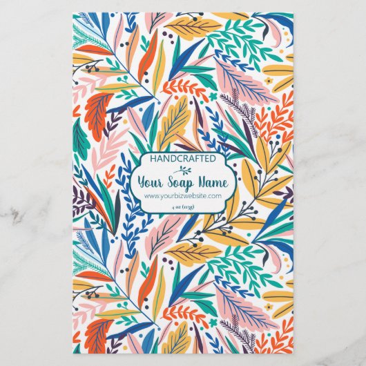 Farbige Seifenwrap aus Blumen - Flyer Papier (Vorne)