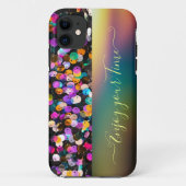 Farbige Sequenzer-Glitzer Iphone-Gehäuse Case-Mate iPhone Hülle (Rückseite)