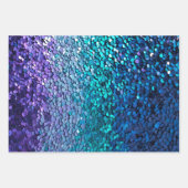 Farbige Sequin Art Wrapping Paper Sheets Geschenkpapier Set (Vorderseite 2)